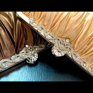 Bridal /Evening bags. Faux pleated silk Three colour options Price is per clutch